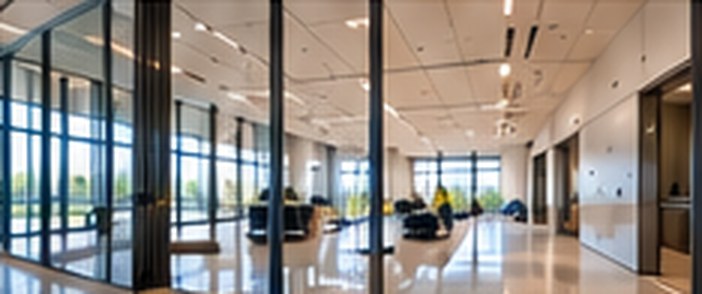 Glass-fronted retail space after cleaning